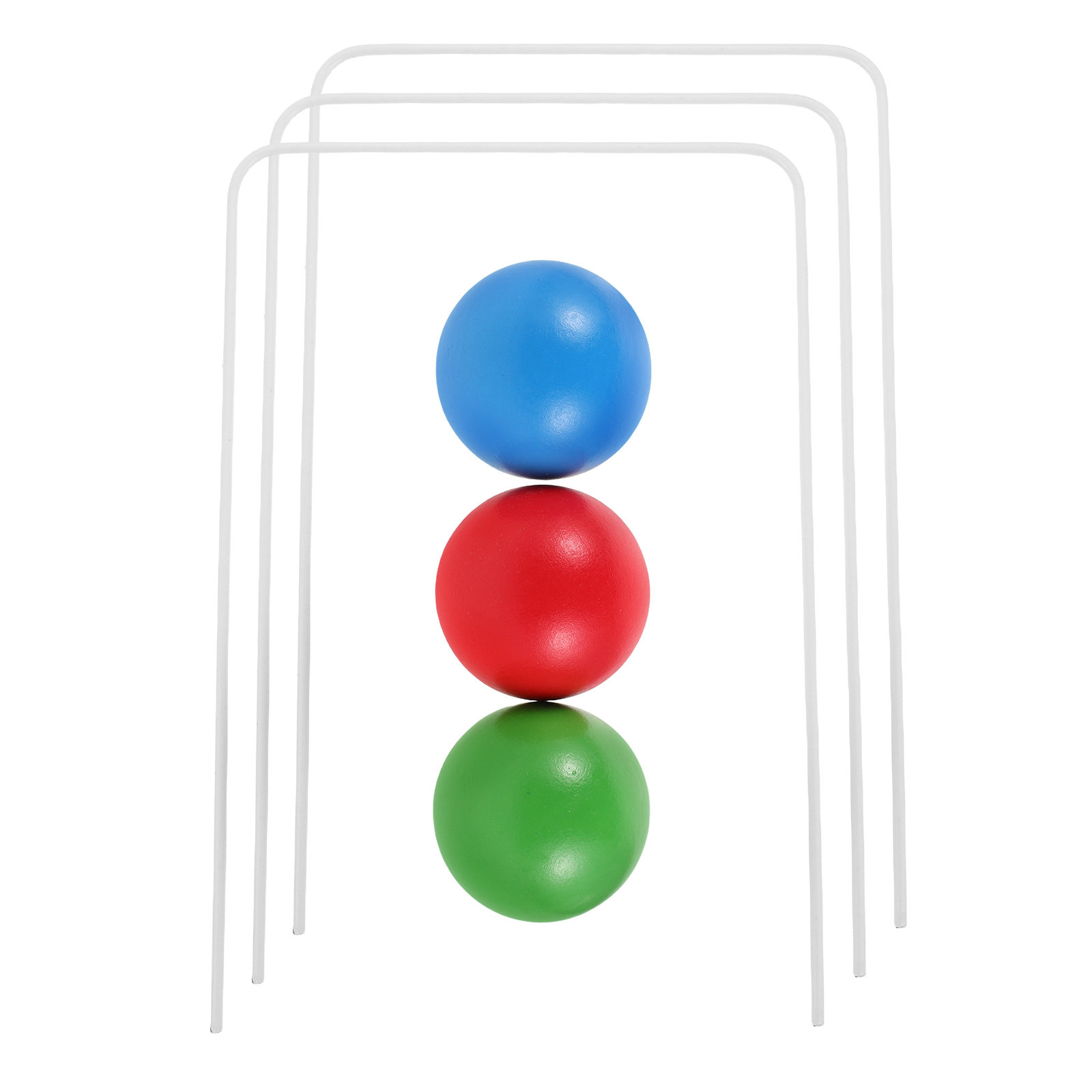 Croquet Set Lawn - 1 Set Peralatan Croquet Taman Kayu