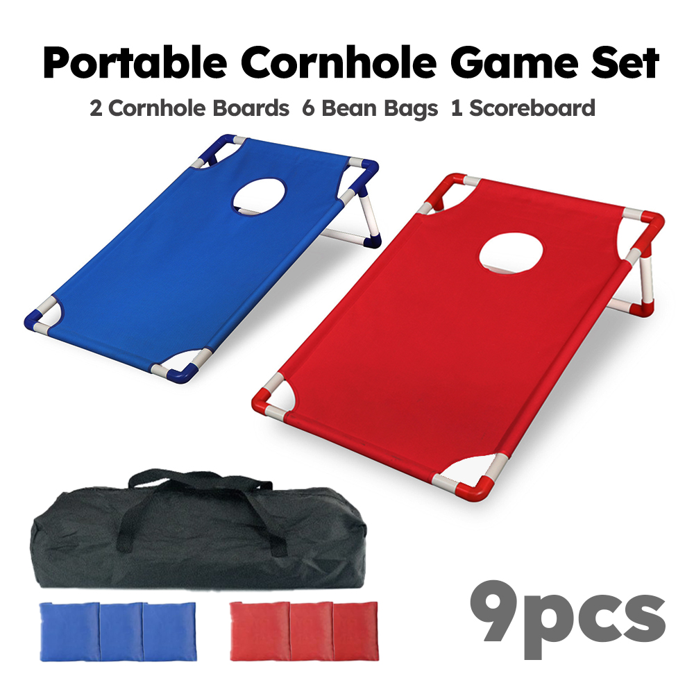 Cornhole Board Set - 9pcs Set Permainan Cornhole Portabel dengan