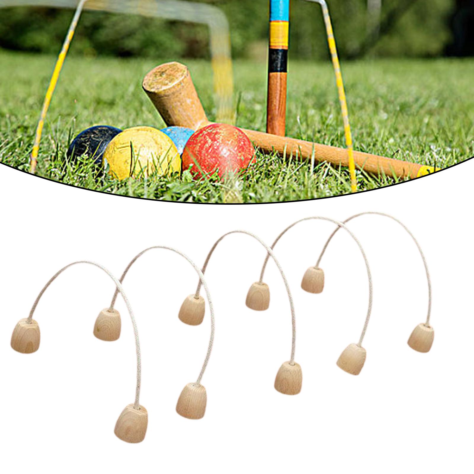 Croquet Set Lawn - Set Perlengkapan Permainan Croquet Kayu dan