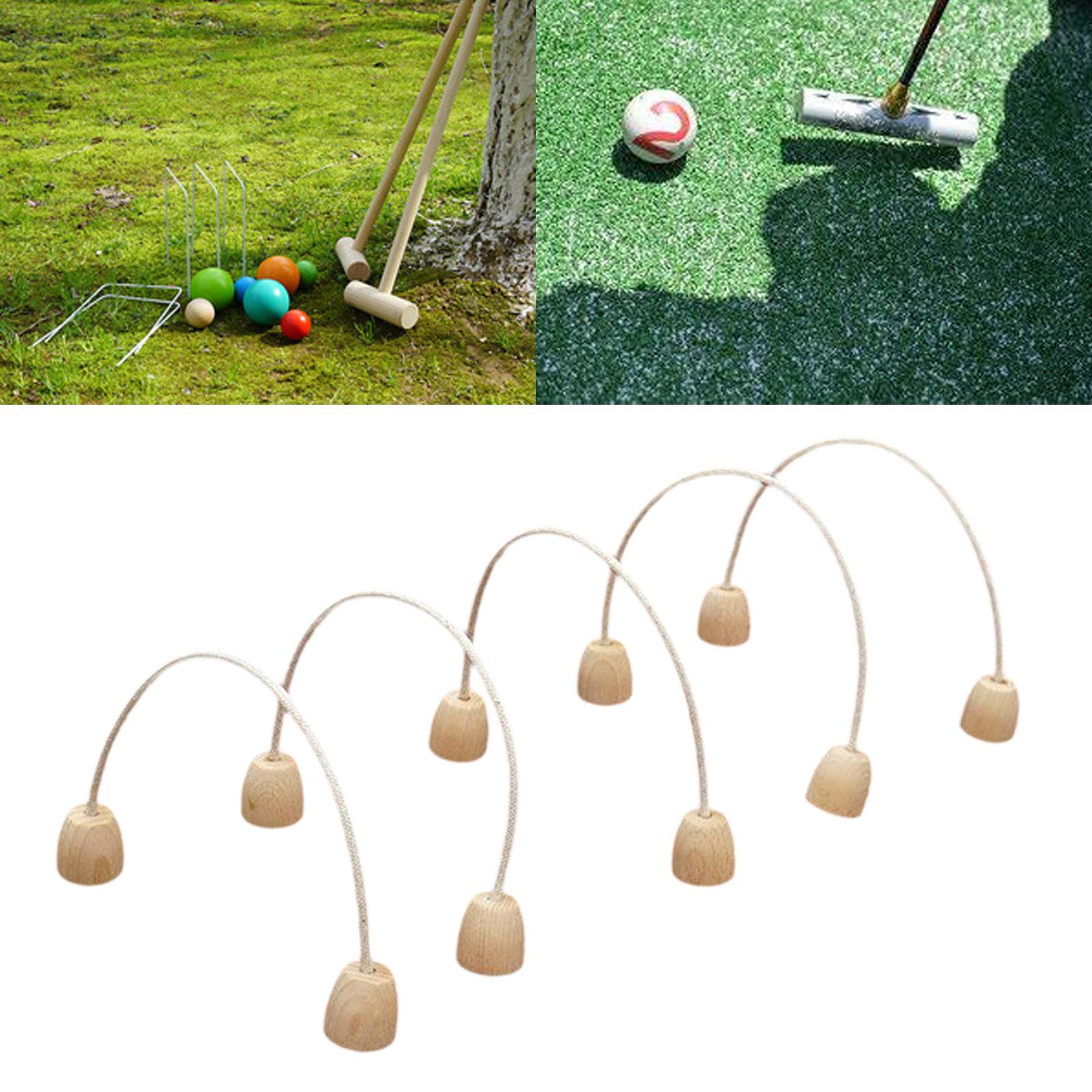 Croquet Set Lawn - Set Peralatan Gerbang Kayu untuk Permainan