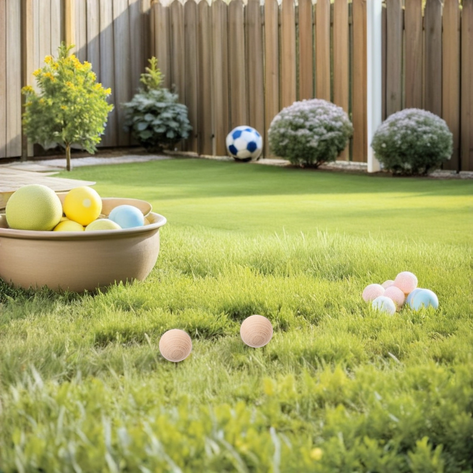 Bola Kriket Kayu, Isi 4, Diame - Croquet Set Lawn ulasan dan harga