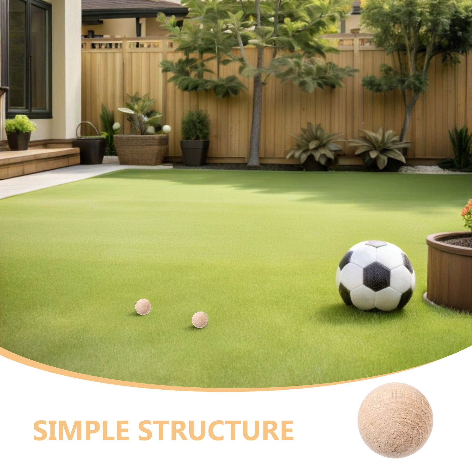 Bola Kriket Kayu, Isi 4, Diame - Croquet Set Lawn ulasan dan harga