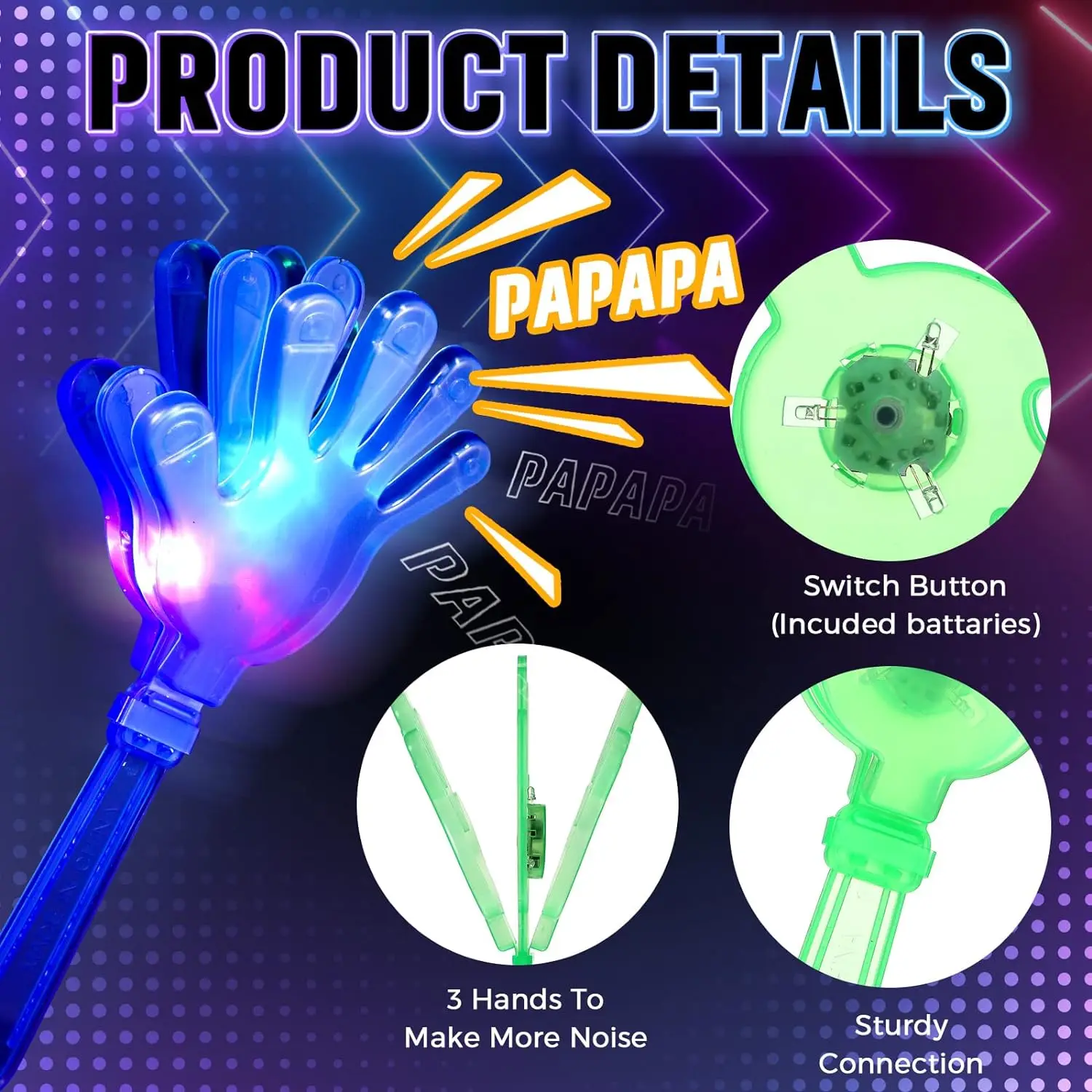 12 buah Clapper tangan menyala - Party Games Graduation ulasan dan harga