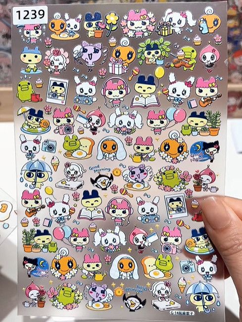 Stiker Tamagotchi Embossed Bar - Bandai Model Tamagotchi ulasan dan harga