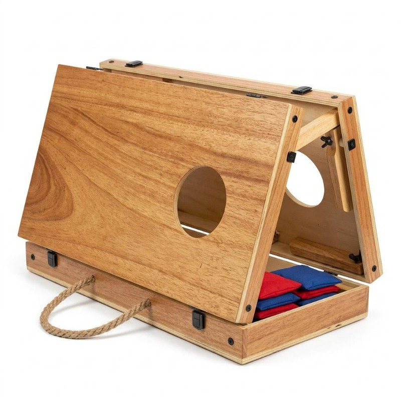Set Papan Cornhole Kayu Lipat, - Cornhole Board Set ulasan dan harga